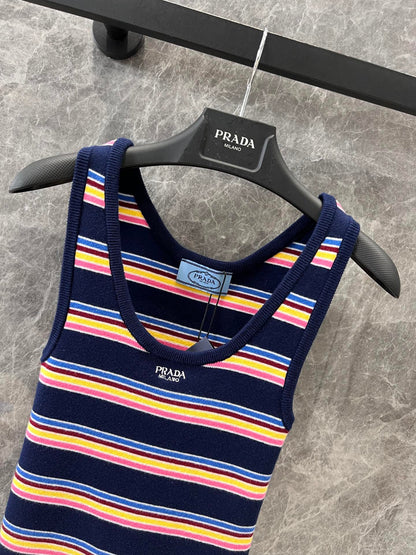 25 Colorful Striped Knit Vest
