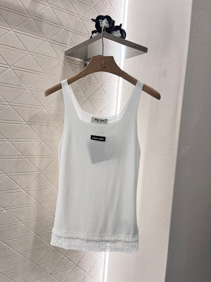 Lace camisole knit tank top