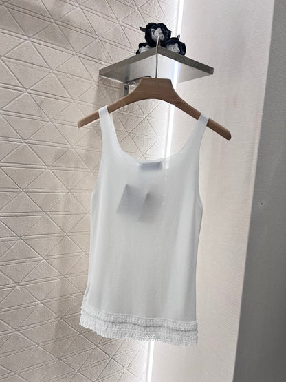 Lace camisole knit tank top