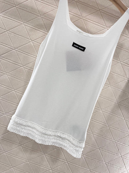 Lace camisole knit tank top