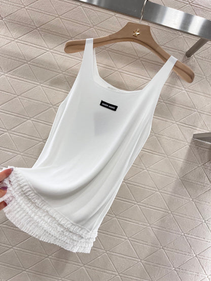 Lace camisole knit tank top