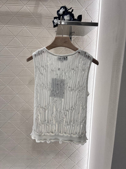 25 Hollow Lace Knitted Vest