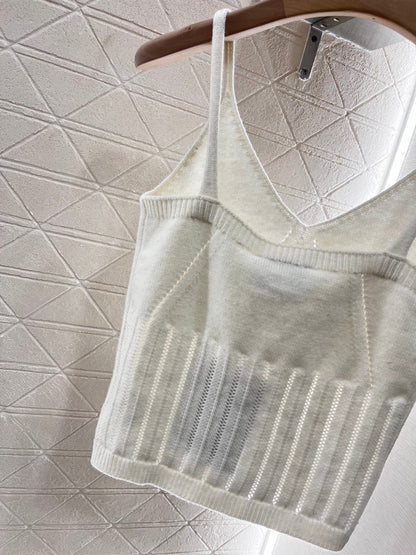 25ss Knitted vest with camisole