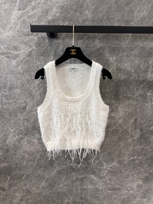 25ss watercolor white feathers stitched backbone