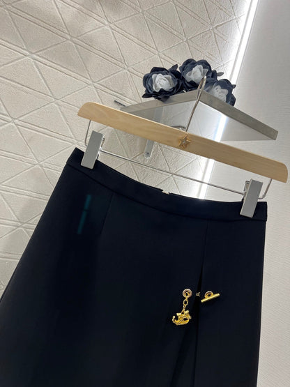 25ss chain a-line pleated skirt