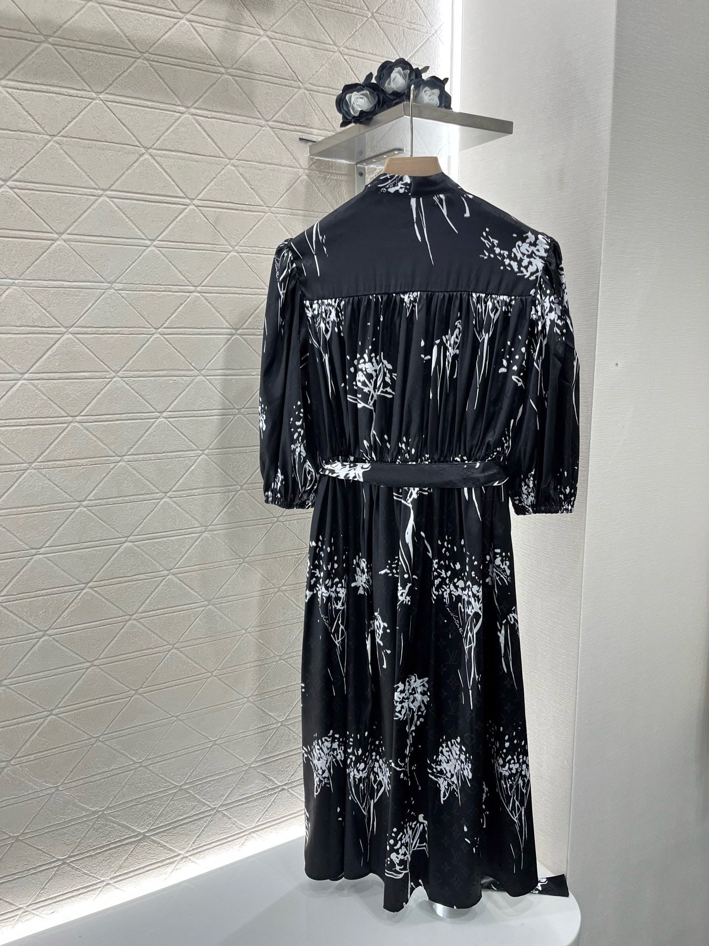 25ss new arrival printed belt dress