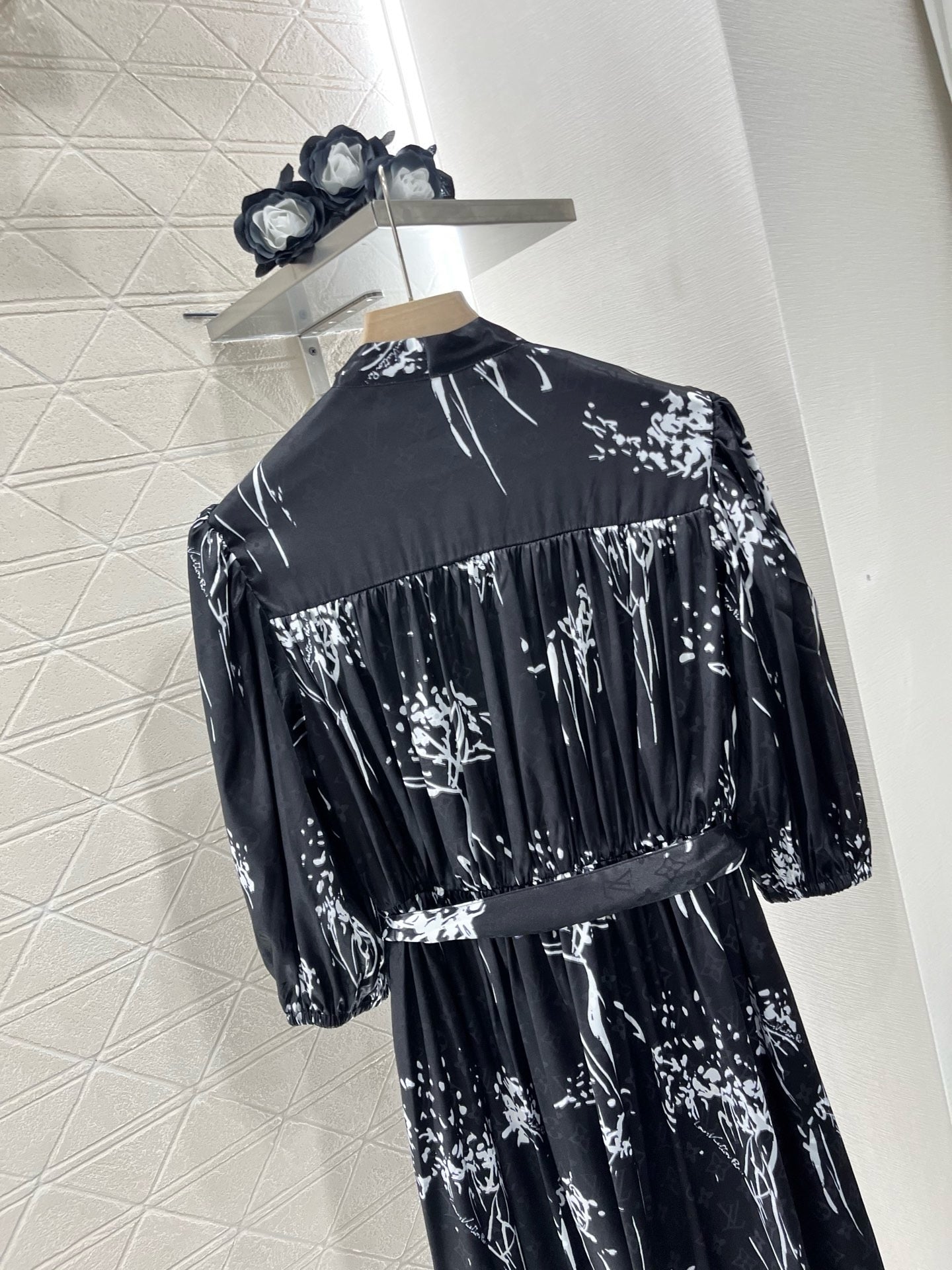 25ss new arrival printed belt dress