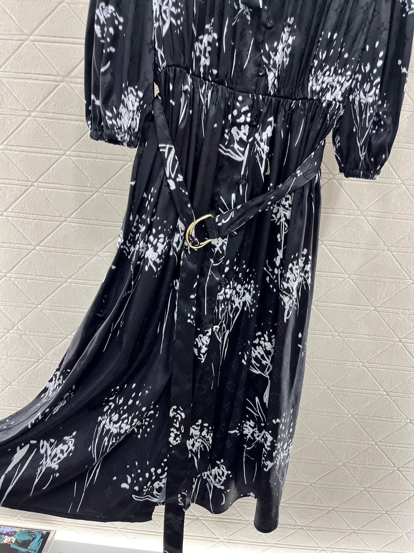 25ss new arrival printed belt dress