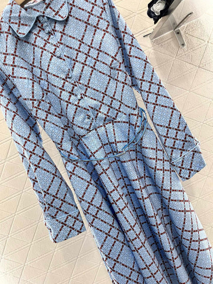 25ss new product printed belt dress