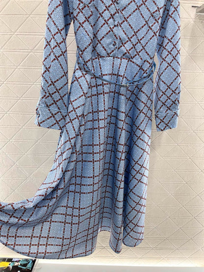 25ss new product printed belt dress