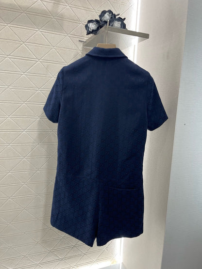 25ss new product lapel jacquard dress