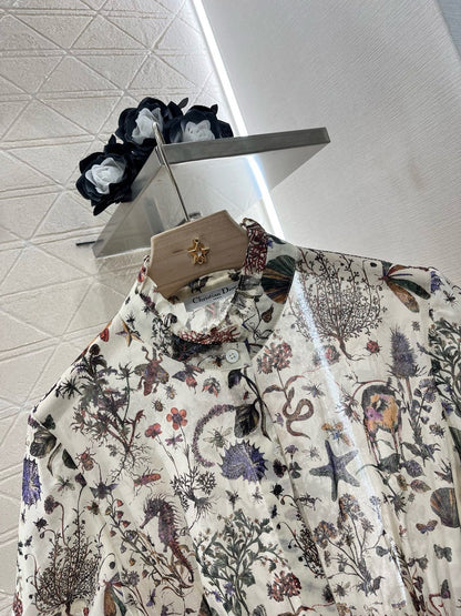 25ss new product printed belt dress