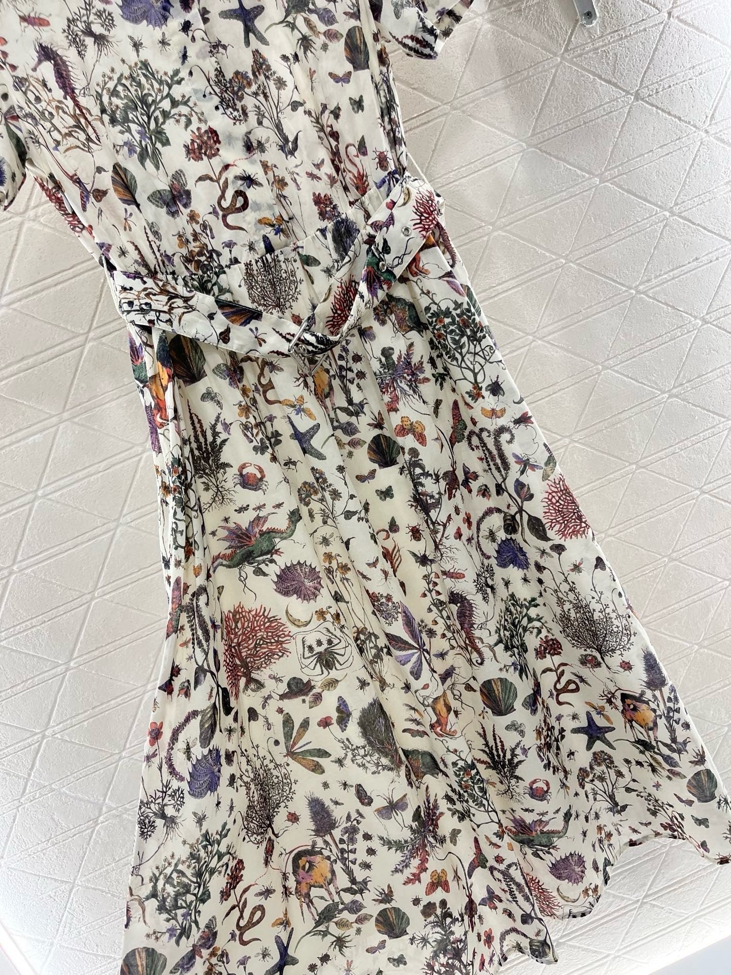 25ss new product printed belt dress