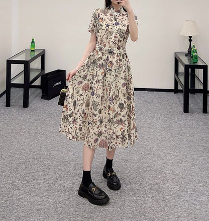 25ss new product printed belt dress