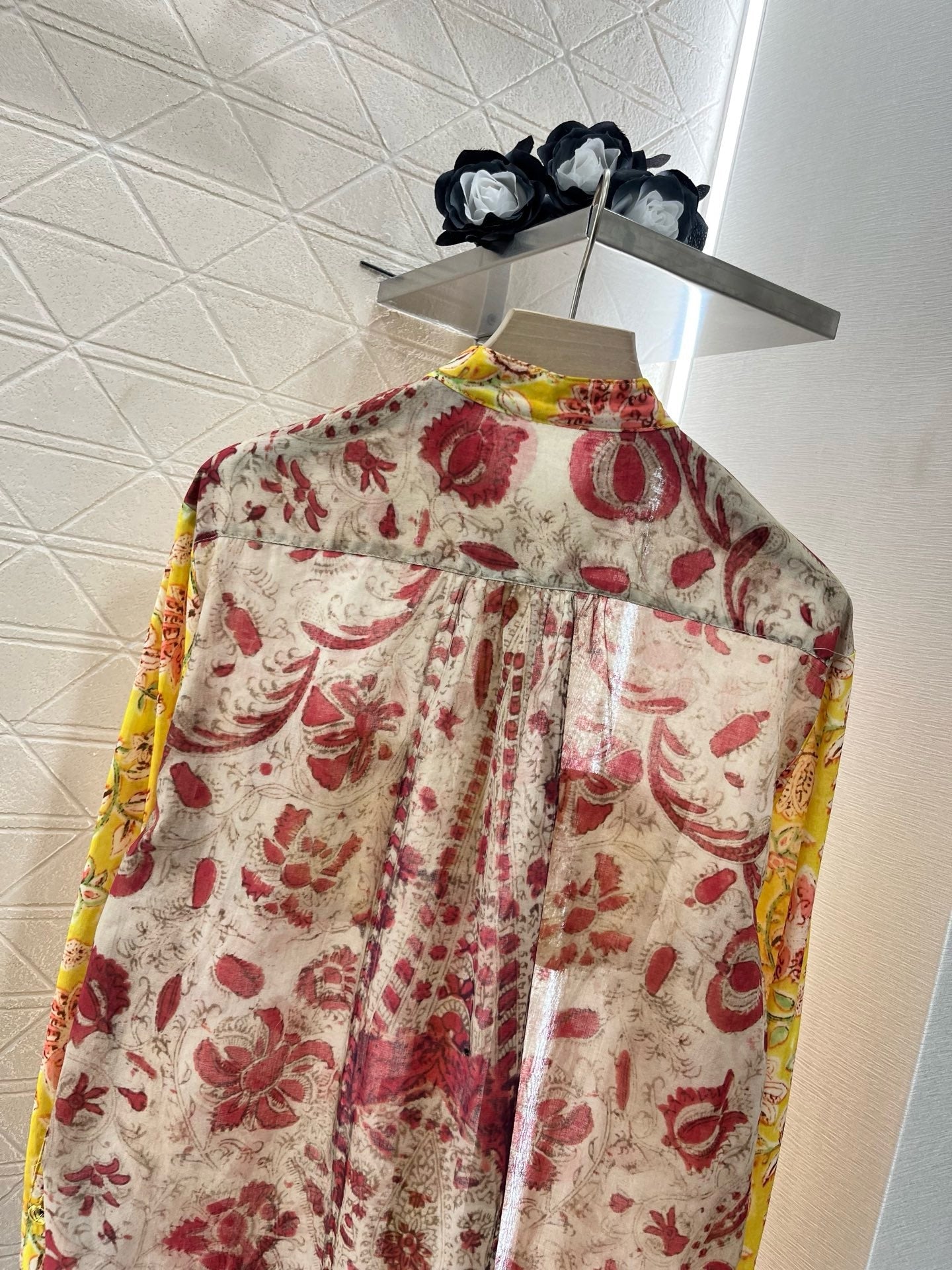 25SS new product lace floral shirt