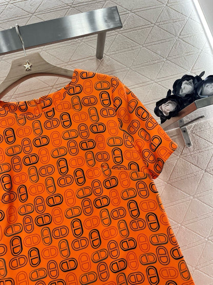 25SS new round neck short sleeve dress