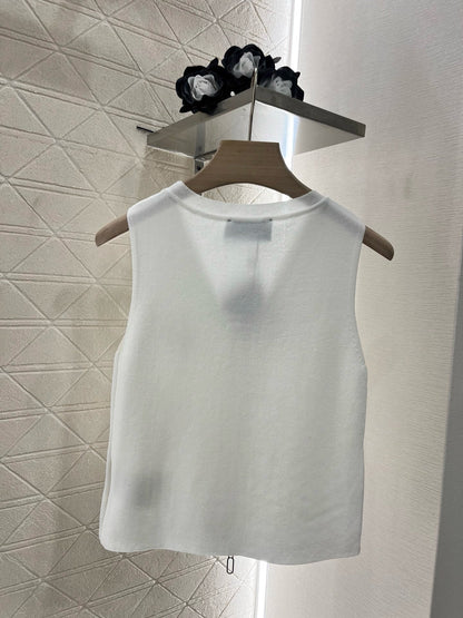 25SS New Arrival Zipper Knit Vest