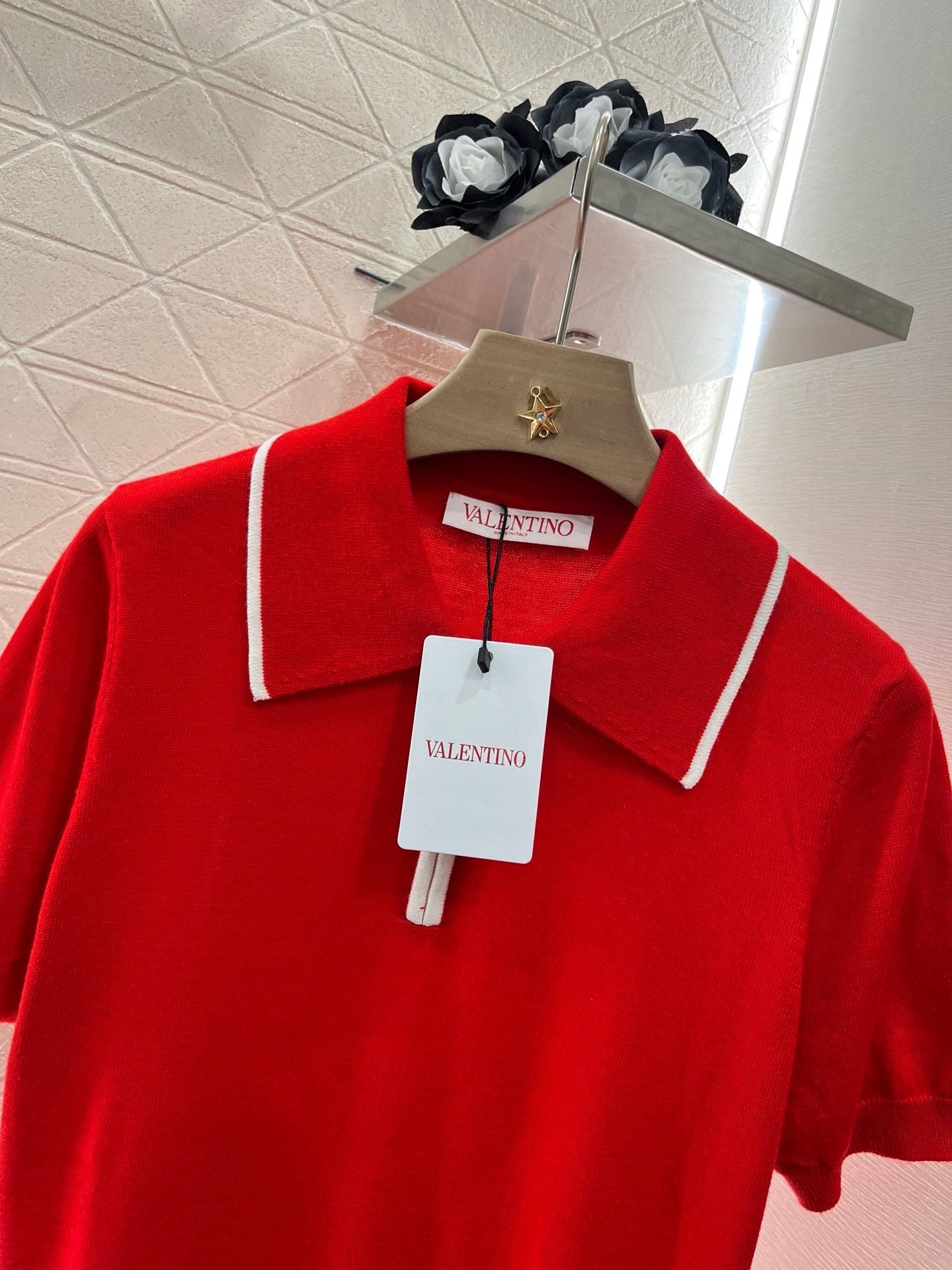 25ss New arrival Lapel polo cherry short sleeve