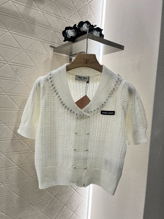 25SS New Product Lapel Knitted Short Sleeve