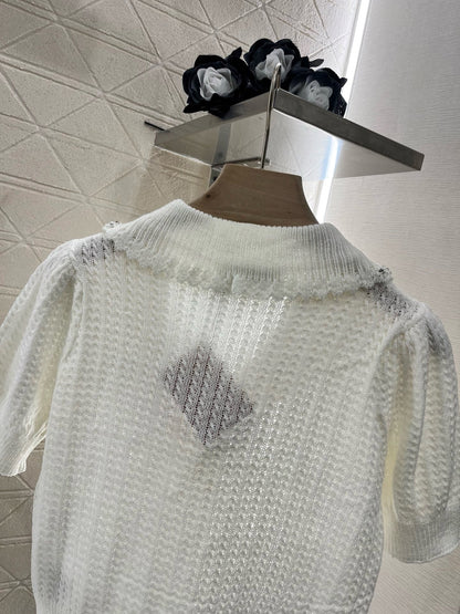 25SS New Product Lapel Knitted Short Sleeve