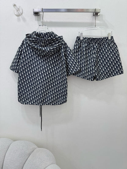 D 25 New summer jacquard jacket + shorts