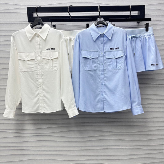 M 25 Lapel Shirt + Half Skirt Set