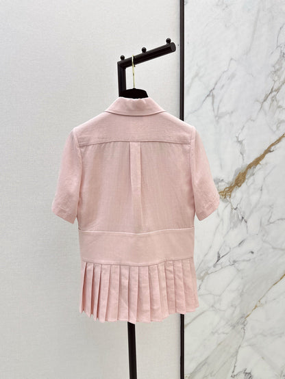 25 Spring and Summer Latest Pleated Waist Temperament Commuter Shirt