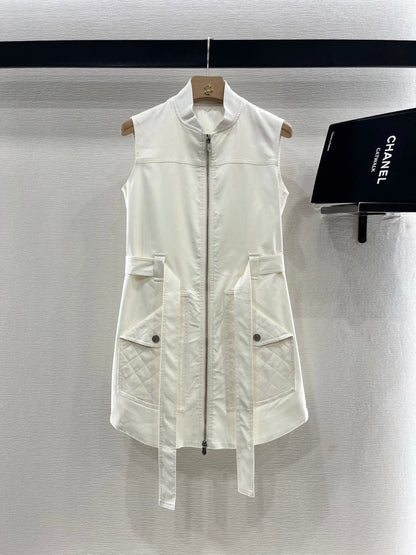 H 25 Zipper Belt Dress