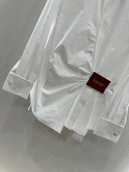 L 25 Irregular Leather Tag Shirt