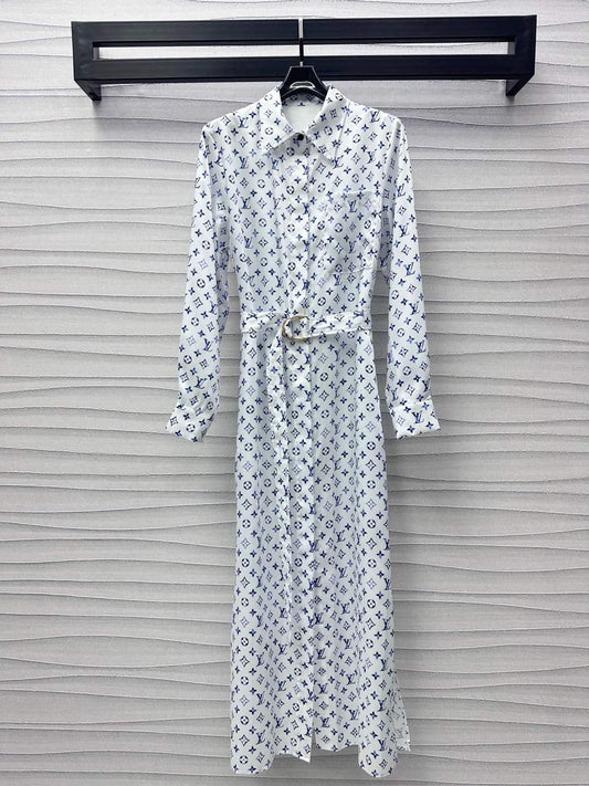 25 New Arrivals Printed Belt Shirt Dress