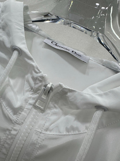 D 25 Spring/Summer Short Sleeve Zipper Hooded Jacket + Shorts Set