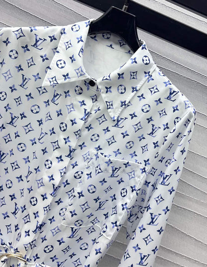 25 New Arrivals Printed Belt Shirt Dress