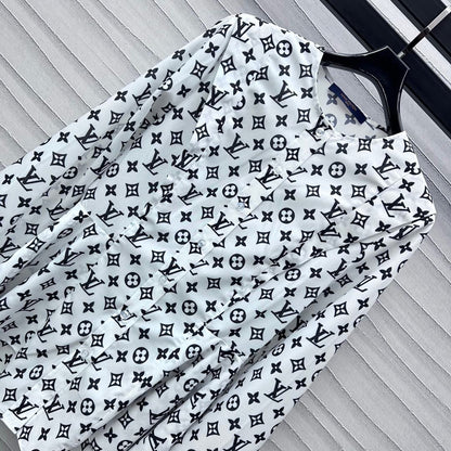 2025 New Arrivals Printed Waist Pleated Shirt