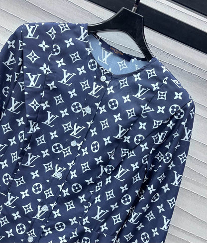 2025 New Arrivals Printed Waist Pleated Shirt