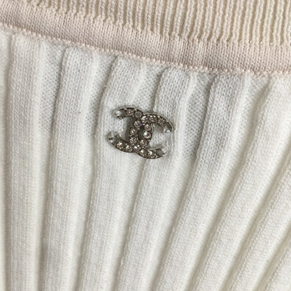 25ss logo hollowed out embroidery slim knit knit vest