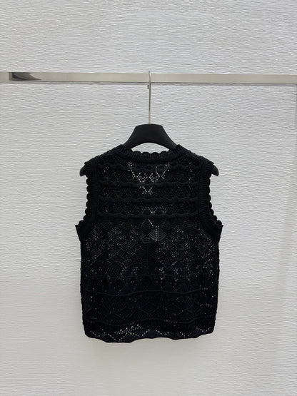 25ss Cardigan hollow knitted vest