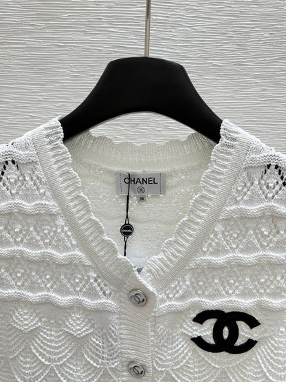 25ss Cardigan hollow knitted vest