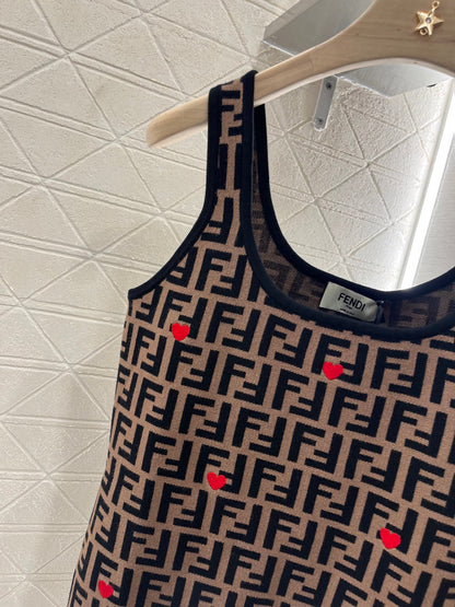 25ss Round neck jacquard knitted vest
