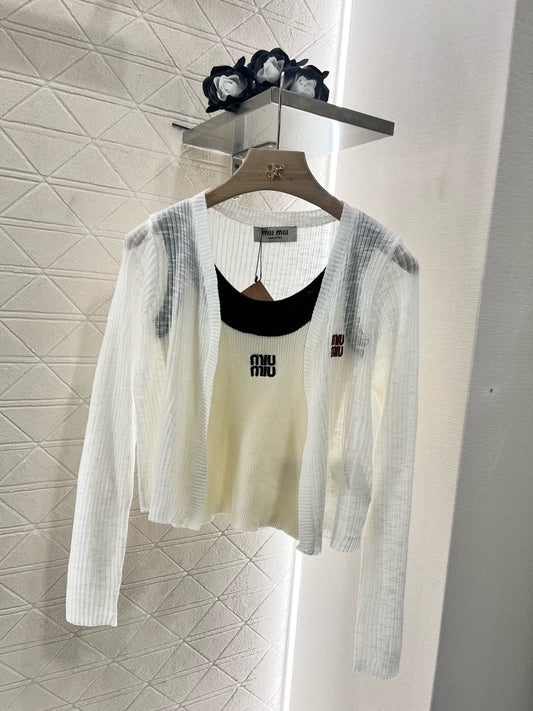 25SS New Arrival Suspenders with Knitted Long Sleeves