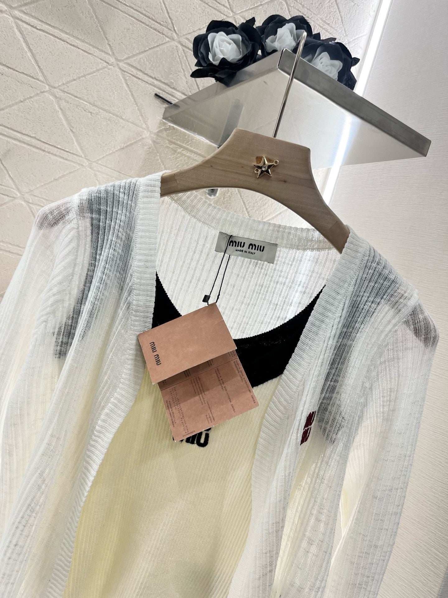 25SS New Arrival Suspenders with Knitted Long Sleeves