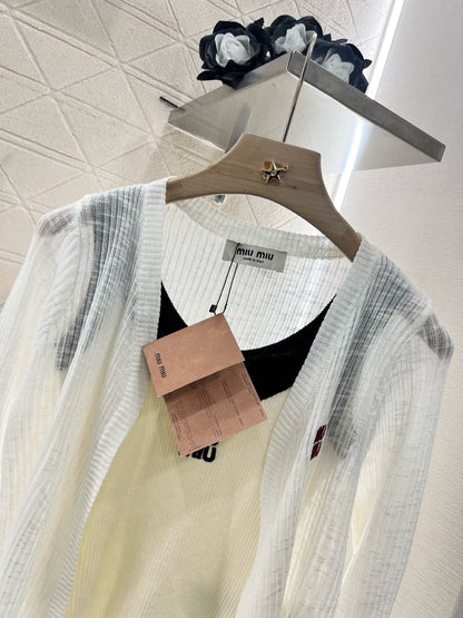 25SS New Arrival Suspenders with Knitted Long Sleeves
