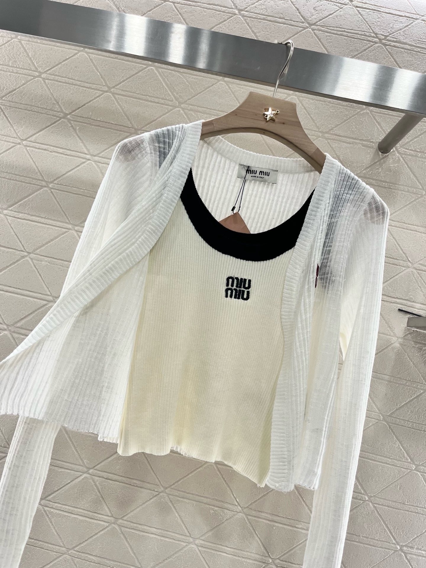 25SS New Arrival Suspenders with Knitted Long Sleeves