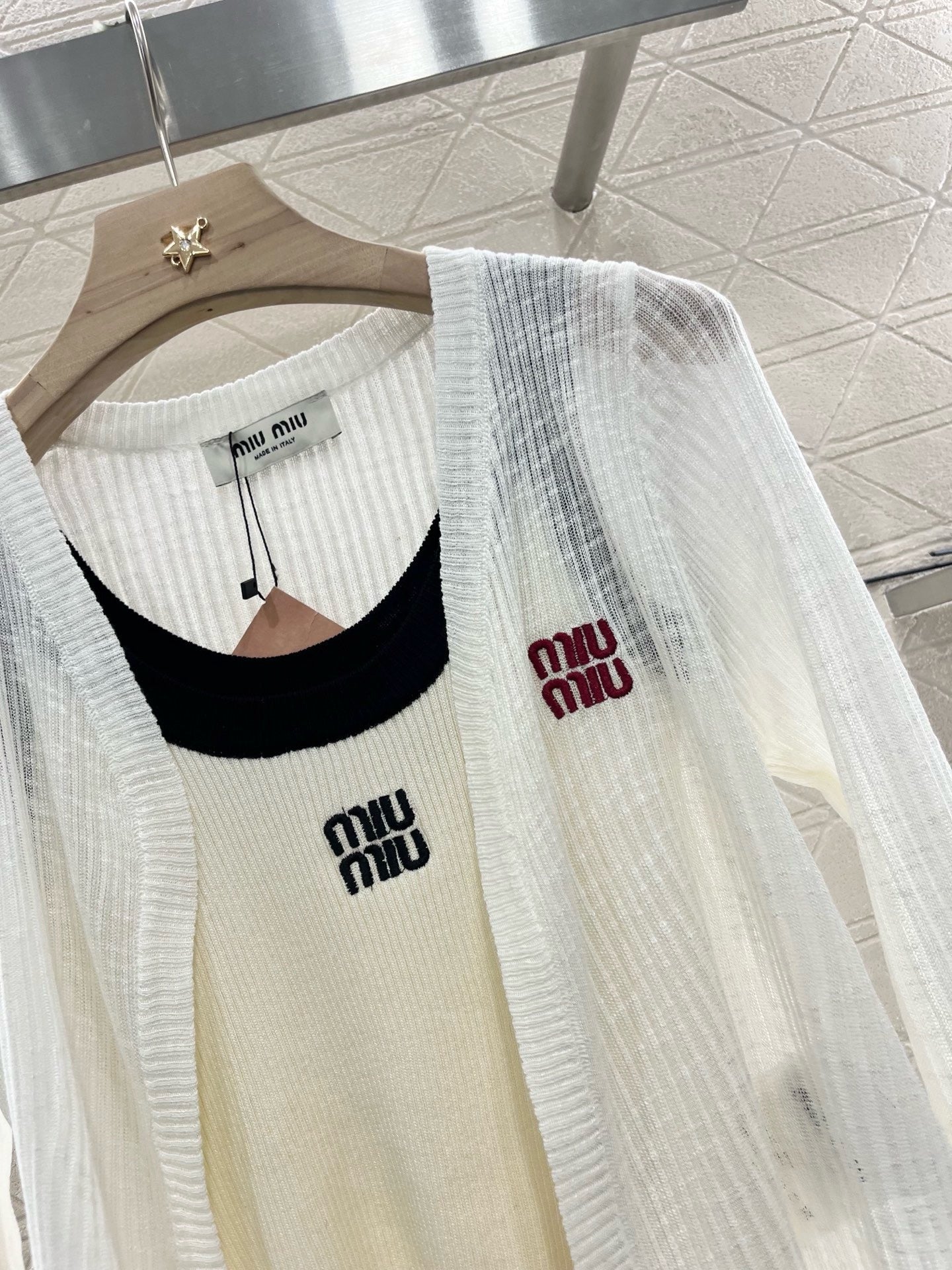 25SS New Arrival Suspenders with Knitted Long Sleeves