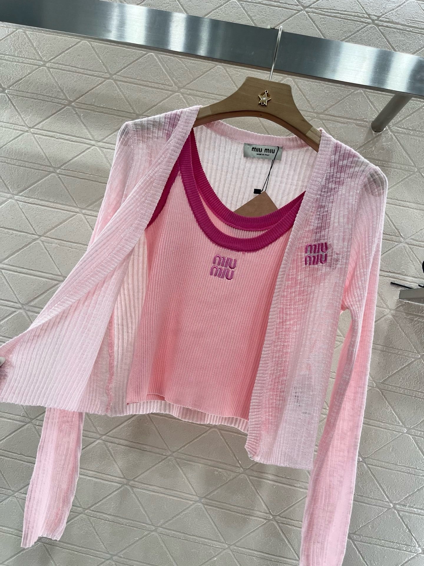 25SS New Arrival Suspenders with Knitted Long Sleeves