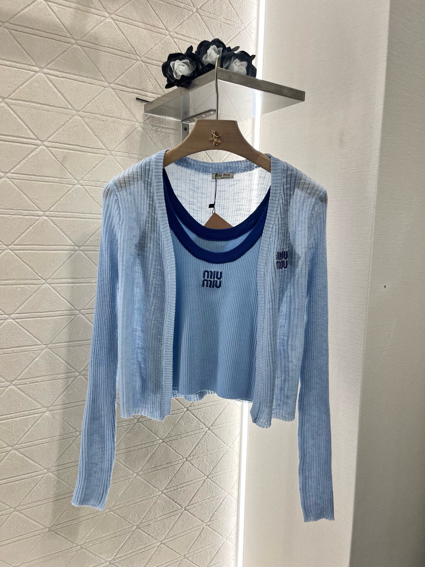 25SS New Arrival Suspenders with Knitted Long Sleeves