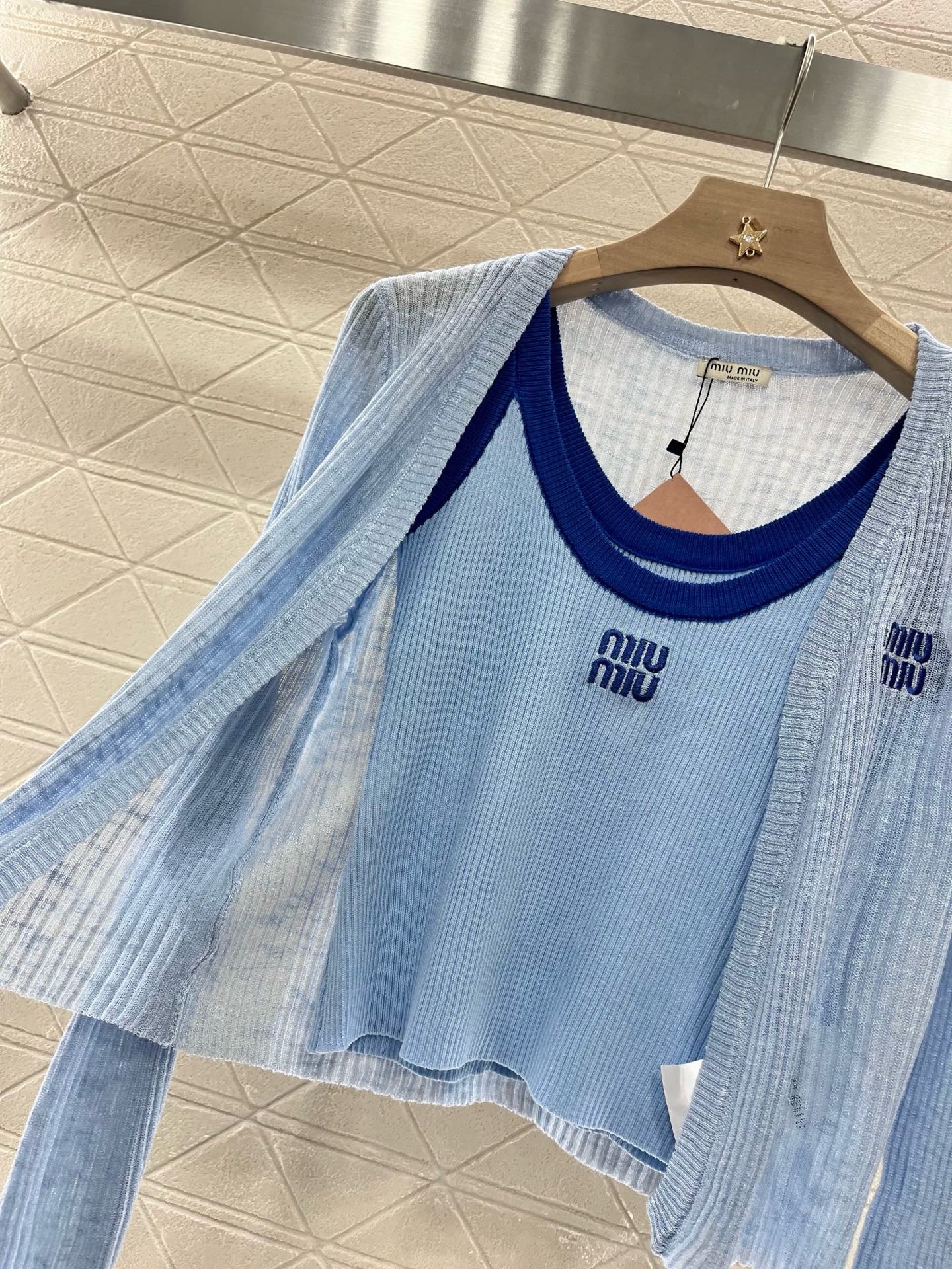25SS New Arrival Suspenders with Knitted Long Sleeves
