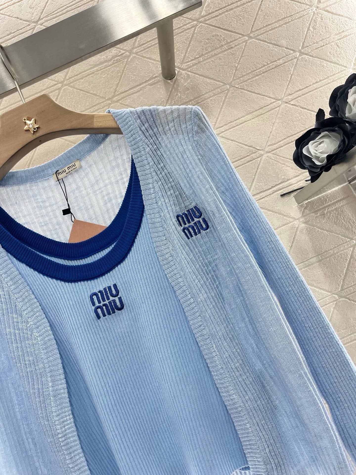 25SS New Arrival Suspenders with Knitted Long Sleeves