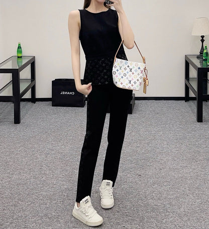 25SS New Sleeveless Waist Suit Cotton Material
