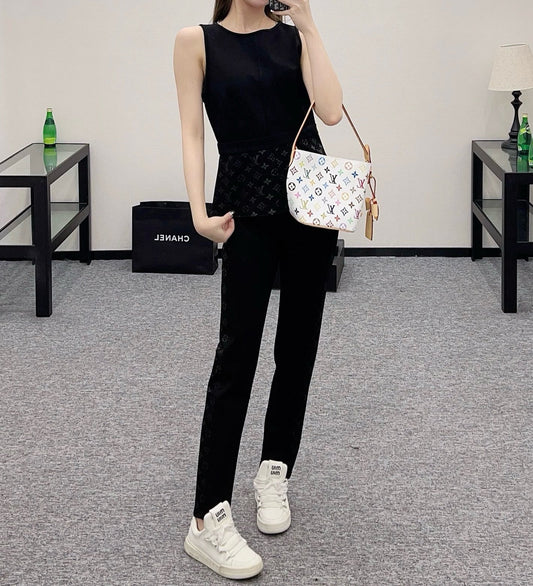 25SS New Sleeveless Waist Suit Cotton Material