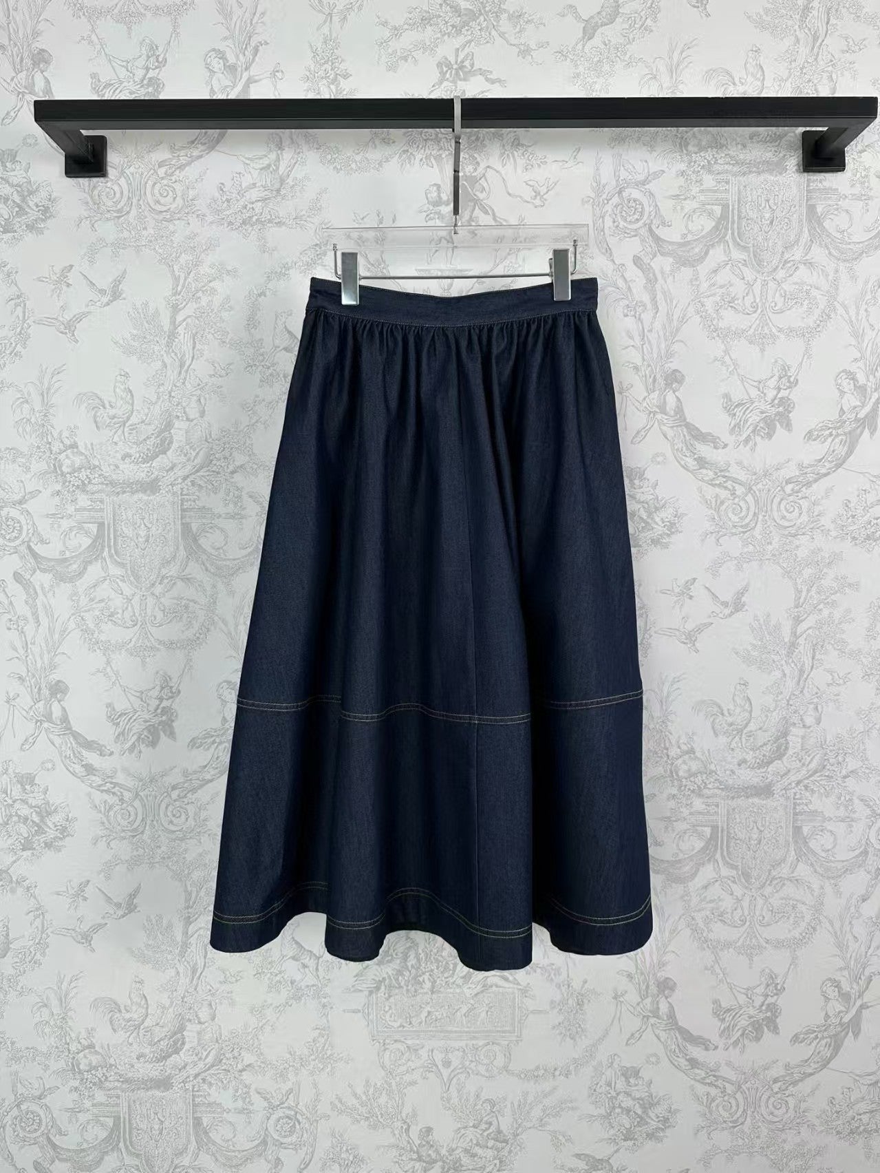 25 Early Spring Fashion Denim Long Swing Skirt